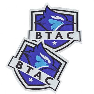 Patchs brodés personnalisés de haute qualité avec logo, en tissu toile écologique, thermocollants, durables pour les chapeaux - Product Image 1