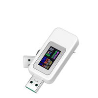 Kewei detektor pengisi daya USB Digital, pendeteksi pengisi daya USB Tester layar warna Voltmeter dengan tampilan Digital