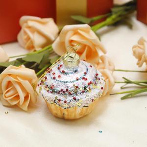 จี้ตกแต่งต้นคริสต์มาสแก้วพิมพ์ลาย UV สีมาการอง ปรับแต่งลวดลายได้ ขนาด 6*6*8 ซม. ยี่ห้อ SY ของตกแต่งคริสต์มาส - Product Image 4