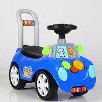 Nouveauté 2023 Voiture à roulettes en plastique à quatre roues pour enfants avec musique et lumières, propulsion par les pieds, pour bébés Mishore Hot