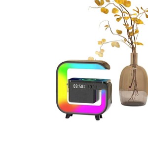 Mini Altavoz Inalámbrico Multifuncional G3 con Carga Inalámbrica, LED RGB Inteligente, Altavoz de Audio de 5 W con Reloj Despertador y Ambiente - Product Image 5
