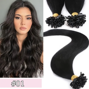 Wholesale Russian Pre-Bonded Human Hair Extensions Light Color Raw Double Drawn Remy Fan/V/ U Tip Flat Tip I Tip Hair - Product Image 2