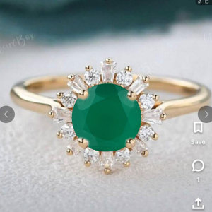 Women's <b>925</b> <b>Silver</b> Round Brilliant Cut Diamond Engagement <b>Ring</b> Flower Shape Prong Setting Classic Style - Product Image 5