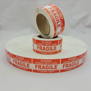 Rouleau adhésif étiquette autocollant avertissement signes fragiles - Product Image 2