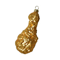 Vente chaude personnalisé petit coloré peint à la main en verre soufflé chat sirène poisson arbre de noël suspendus décor ornements ensemble