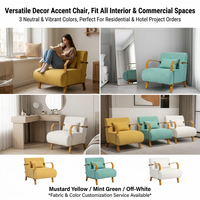 Fauteuil d'appoint VANBOW de style moderne du milieu du siècle, fauteuils pour salon, chambre à coucher, salle de lecture, balcon