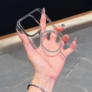 Custodia per telefono magnetica semplice Slim PC <span class=keywords><strong>trasparente</strong></span> per ricarica Wireless per <span class=keywords><strong>iPhone</strong></span> 16 <span class=keywords><strong>Plus</strong></span> 15 <span class=keywords><strong>14</strong></span> 13 12 11 Pro Max <span class=keywords><strong>Cover</strong></span> rigida posteriore - Product Image 5