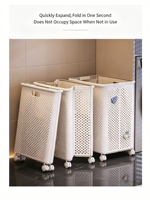 Panier à linge pliable, rangement domestique multifonctionnel pour vêtements, adapté à la salle de bain