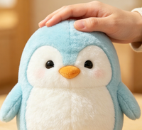 Peluche pingouin bleu personnalisée OEM ODM avec rembourrage en coton PP, design super doux et moelleux pour usage promotionnel et anti-stress