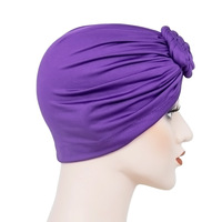 Turbante de Poliéster Transpirable para Mujeres Musulmanas, Gorro Pre-atado con Nudo, Estilo Étnico, para Todas las Temporadas