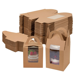 3.5X3.5X4.5 ''กล่องเค้กสีขาวเดียวคัพเค้กผู้ให้บริการกลุ่มสีขาวแต่ละคัพเค้กภาชนะ - Product Image 6