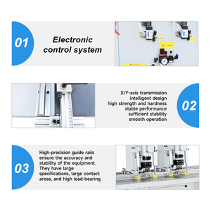JUNDE 1.5KW Spindle Motor Pneumatic Hinge Double Head <b>Drilling</b> Machine for Cabinet Window and Door Making - Product Image 4