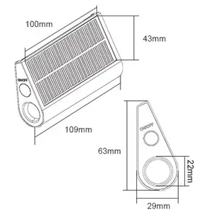 Pont Escalier Couloir Jardin Décor Étanche Solaire Escalier Étape Lampe Led Solaire Alimenté Montage Mural Zone Lumière Extérieure