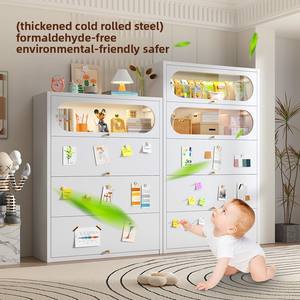 Libreria in metallo dal Design moderno per uso domestico-libreria in piedi a prova di polvere per uffici e salotti - Product Image 4