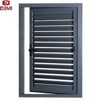 Ventanas de Aluminio Abatibles para Uso Doméstico, Ventanas de Aluminio con Marco Fijo y Persianas