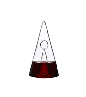Carafe à vin en verre de forme conique unique, soufflée à la main, en verre transparent, pour servir du vin rouge à la maison ou au bar