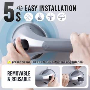 Poignée de sécurité <span class=keywords><strong>pour</strong></span> salle de bains <span class=keywords><strong>douche</strong></span> en plastique ABS <span class=keywords><strong>barre</strong></span> d'appui à succion poignée de soutien <span class=keywords><strong>pour</strong></span> handicapé soins de santé <span class=keywords><strong>barre</strong></span> d'appui à succion <span class=keywords><strong>pour</strong></span> aînés - Product Image 6