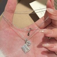 Collier Pendentif Moissanite Style Chinois Vintage en Gros, Plaqué Rhodium S925, Ras-de-cou Ajustable, Bijoux Quotidiens pour Femmes