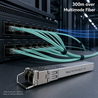 SFP+ 10G SR 850nm MMF Multimodo LC Dúplex 300m Compatible con Cisco, Agregación Empresarial, 1 Año de Garantía, VCSEL Óptico