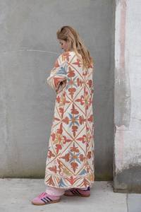 Chaqueta Acolchada Larga con Bordado Floral, Forro de Algodón Ecológico para Invierno y Otoño, Estilo Crewel, Regalo Especial de Navidad, Clásica - Product Image 4