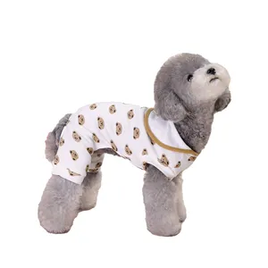 Dog Clothes Pullover Cotton Breathable Printed Cartoon Bear Dog Hoodie Homewear Homewear Cute Dog Hoodie Pet Cloth