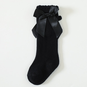 <span class=keywords><strong>Calcetines</strong></span> <span class=keywords><strong>Largos</strong></span> de Punto para Bebés Niñas, de Algodón Suave de Calidad Xianghui, en Diferentes Colores, con Lazo Grande - Product Image 5