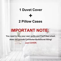 Ensemble de housse de couette en microfibre brossée imprimée en 3D personnalisée 3 pièces, taille Queen/King, douce, 200TC, literie d'hôtel, chambre à coucher