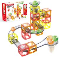 Ensemble de blocs de construction magnétiques EPT pour enfants avec circuit de billes, labyrinthe, jouet de construction STEM