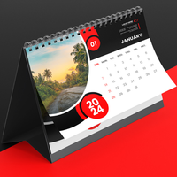 Calendrier de bureau personnalisé en gros, nouveau calendrier de bureau créatif, nouveau design d'impression, calendrier mural