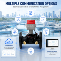 Medidor de Flujo Digital Tai'an Xinhaitai DN50 RS485 de Gran Diámetro con Brida, Doble Canal, OEM, de Hierro Fundido, Ultrasónico para Agua