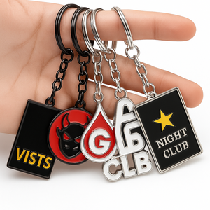 Hot-Bán Tùy Chỉnh Kim Loại Móc Khóa Kẽm Hợp Kim Sắt Thiết Kế Bộ Xương Mềm Cứng Chống Lão Hóa Tuyệt Đẹp Nhãn Hiệu Riêng Vòng Chìa Khóa - Product Image 2