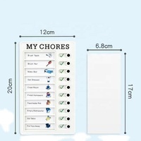 Réutilisable Mes corvées Liste de contrôle Planificateur quotidien Mémo Tableau en plastique Tableau de corvées Comportement de responsabilité pour enfant Carte d'autodiscipline
