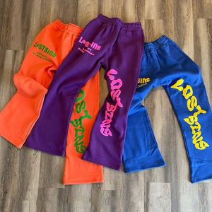 Pantalones Jogger de Hip Hop de Alta Calidad, Lavado Ácido, 500 g/m², Corte Regular, Pierna Ancha, Estilo Vintage, Algodón Grueso - Product Image 4