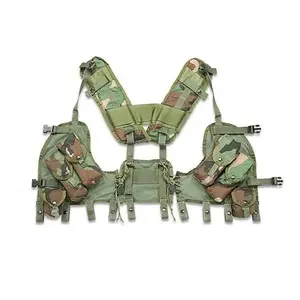 FREE SAMPLE Training Woodland Camo Camouflage Enhanced Training Load Bearing Vest Paintball Professional