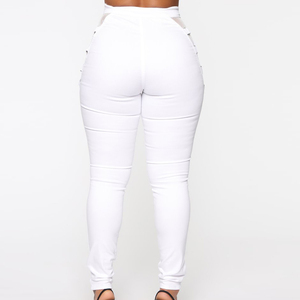<span class=keywords><strong>Jeans</strong></span> de Malla con Encaje a Precio Económico, Personalizados 2022, <span class=keywords><strong>Jeans</strong></span> Blancos al <span class=keywords><strong>por</strong></span> <span class=keywords><strong>Mayor</strong></span> para Mujer - Product Image 3