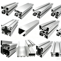 Profilé de poteau octogonal en aluminium usiné CNC avec grands et petits trous pour panneau d'affichage de stand d'exposition, construction modulaire
