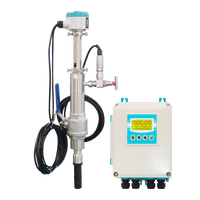 Débitmètre électromagnétique numérique RS485 à insertion réglable par raccordement direct avec vanne à boisseau sphérique pour eaux usées et eau de refroidissement