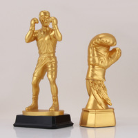 Trophée de joueur de boxe de compétition sportive Trophée en métal de sport Trophées et médailles pour les événements sportifs