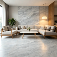 Carrelage en porcelaine effet marbre beige mat 300x300 de Foshan pour sol et mur intérieurs