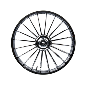 Jantes de <span class=keywords><strong>moto</strong></span> avant arrière 18/21/23 chromées à rayons multiples pour les jantes de roues 18-later harley Softail Fatboy Breakout, <span class=keywords><strong>Tubeless</strong></span> Wheels - Product Image 2