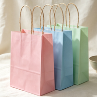 Plasticvrije Morandi Shade Kraft papieren draagtas bulk op maat gemaakte logo eco cadeauverpakking