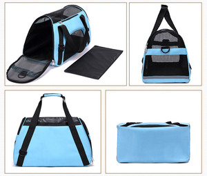 Borsa da Viaggio Portatile Guoci in Poliestere per Animali Domestici, Trasportino Pieghevole per Cani e Gatti, Borsa a Tracolla Traspirante per Gite - Product Image 4