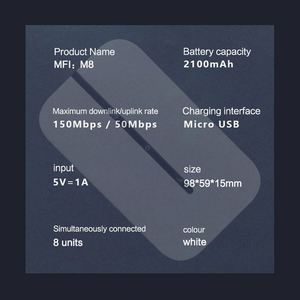 New 4G xách tay mifis Cat4 OEM <span class=keywords><strong>USB</strong></span> Type-C 4G di động wifi router với khe cắm thẻ Sim Túi 2100mAh Túi Wifi 4G router - Product Image 6