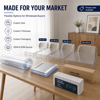 Nappe en PVC souple YJ, couverture de table en plastique transparent, protection de table pour croisières, surface brillante, usage professionnel