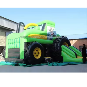 Château gonflable écologique en PVC sur le thème des Monster Truck avec toboggan intégré pour le plaisir - Product Image 2