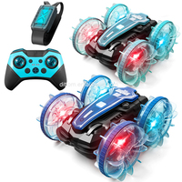 2.4G double RC montre cascadeur voiture jouets étanche véhicule geste Induction rapide Double face voiture amphibie avec lumières