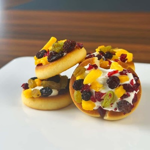 Biscuits croustillants sucrés en forme de mini-pizza à la crème de fruits secs, pâtisserie coréenne pour le thé de l'après-midi, collations très vendues en Asie du Sud-Est - Product Image 2