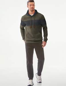 <span class=keywords><strong>Sweat</strong></span>-shirts décontractés pour hommes à manches longues avec cordon de serrage, blocs de couleur, imprimés graphiques et poches - Product Image 5