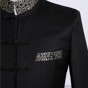 <span class=keywords><strong>Costume</strong></span> de scène sur <span class=keywords><strong>mesure</strong></span> à col montant, <span class=keywords><strong>demi</strong></span>-toile, pour animateur, chanteur, smoking, tunique chinoise - Product Image 4