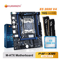 Kit carte mère HUANANZHI X99 Combo E2690 V4 2683 V4 2650 V4 P4F 8G 16G Ram Processeur